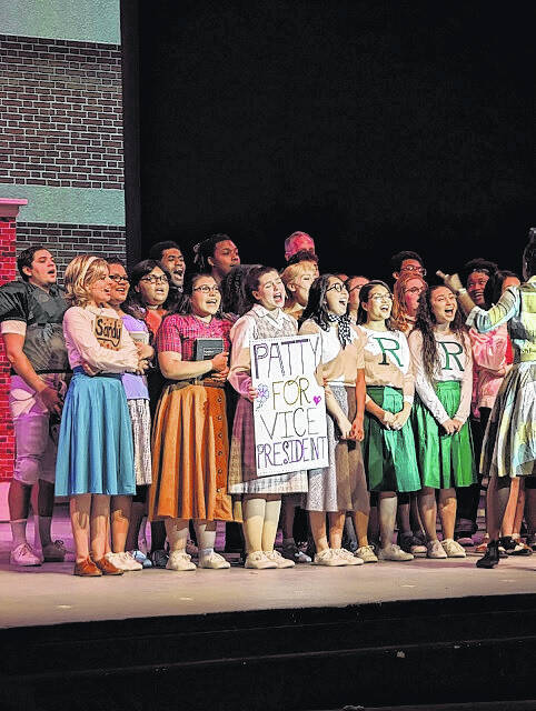 <p>Cain can be seen singing with a huge smile as she holds her “Patty for Vice President” sign.</p>
<p>Sara Fox | Bladen Journal</p>