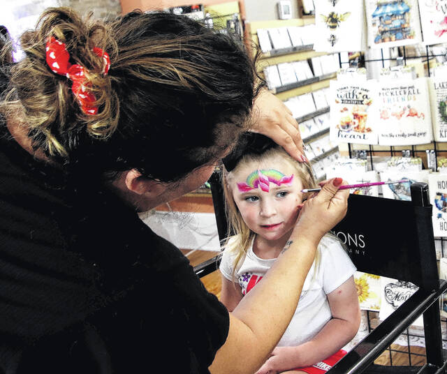 <p>Face Painting With Miranda is always a popular event for the kids at every function that The People’s Emporium sponsors.</p>