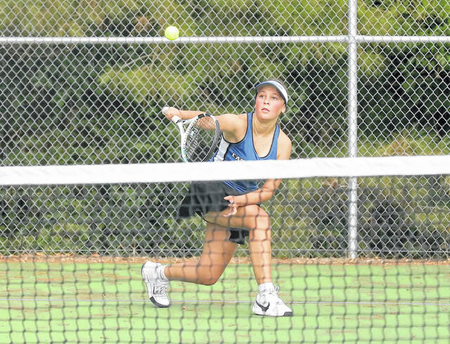 131842372_web1_East_Bladen_Whiteville_tennis_01
The East Bladen girls tennis team closed its season Wednesday against Whiteville.
Kenneth Armstrong / <a href="https://www.kenarmphoto.com/" target="_blank">kenarmphoto.com</a>