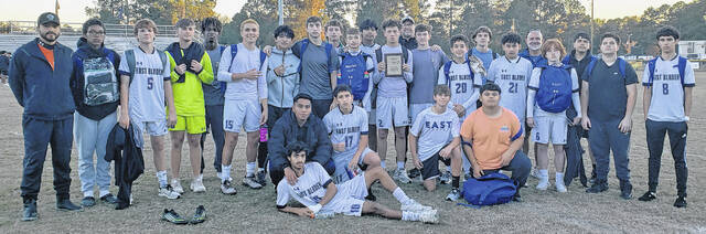 <p>The East Bladen boys’ soccer team finished runners-up to Hobbton in the Carolina Conference tournament.</p>
<p>Sonny Jones / Bladen Journal</p>