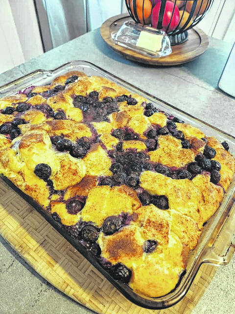 <p>Cut it for your guests or leave it for them to help themselves. Breakfast is served.</p>