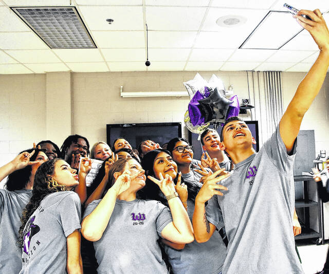 <p>West Bladen Peer Group Connection (PGC) class took a selfie the day that they found out they had won the Center for Safer Schools’ contest on kindness. The students put a video together with a powerful message and striking images to promote kindness and defeat the spirit of bullying in schools. The contest was statewide.</p>