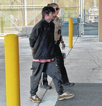 132145394_web1_021726_Sampson_arrest
Katrale Sampson is escorted by a Bladen County Sheriffs Office deputy after being arrested Tuesday, Feb. 17.
Bladen County Sheriff’s Office photo