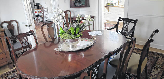 The dining room table inside the Camellia Garden House.
                                 Sonny Jones / Bladen Journal