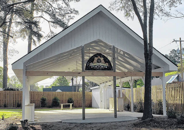 A large pavilion at Camellia Garden House will allow for outdoor events.
                                 Sonny Jones / Bladen Journal