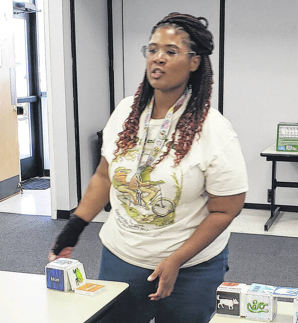 Bladen County Public Library assistant Jasmine Peterkin created Hangout Hub.
                                 Sonny Jones / Bladen Journal