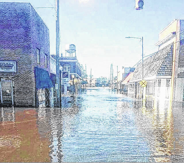Downtown Bladenboro flooded during Hurricane Matthew in 2016.
Staff file photo