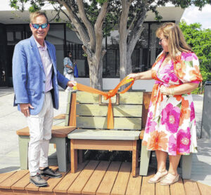 Bench outside Bladen County Library dedicated in Mary Greene’s memory