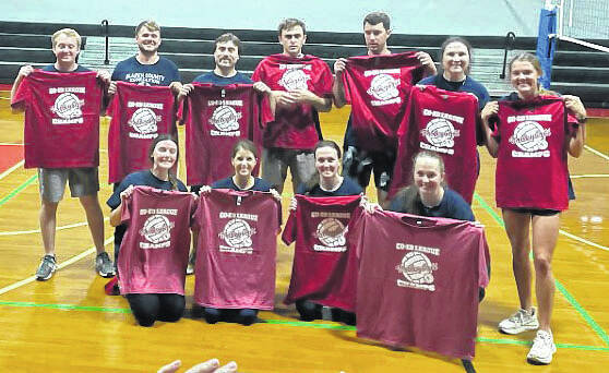 Quik Sets won the Bladen County Recreation Departments Co-ed Volleyball tournament championship Tuesday, April 21. Members of the team were Lexie Mendell, Justin Fedoronko, Alex Felder, Cassie Baxley, Ryan Baxley, Jarrett Hill, Maddie West, Maegan Burney, Morgan Clark, Will Clark, Lorna Mendell and Nathan Sanders.
Contributed photo