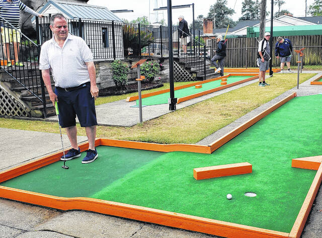 A player watches as he putt comes up short Sunday, April 26 at Grand Regal Resort.
Sonny Jones / Bladen Journal