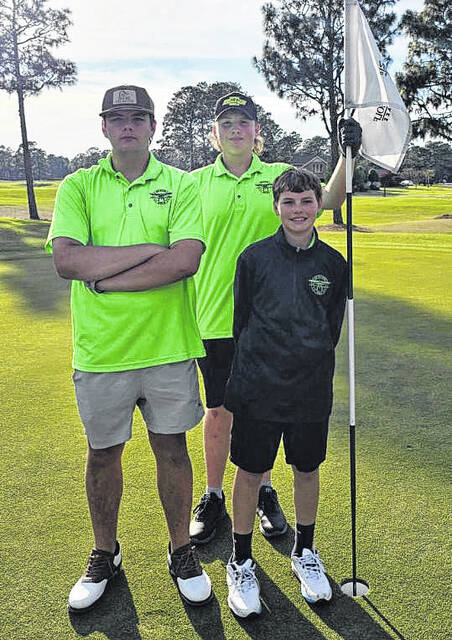 Winners of the middle school golf match from Emereau were, from left, Luke Avant, Braxton Lewis and Mason Sasser.
                                 Contributed photo