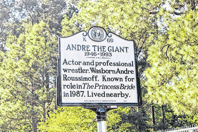 A North Carolina Highway Historical Marker honoring wrestling legend André the Giant was unveiled Thursday, April 23 in Ellerbe, recognizing his longtime ties to Richmond County and his adopted hometown.