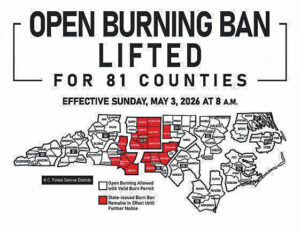 Burn ban lifted for Bladen County