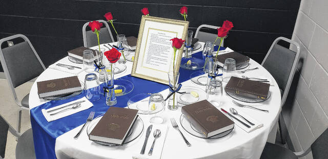 The Missing Man Table is set for the fallen law enforcement officers.
                                 Sonny Jones / Bladen Journal