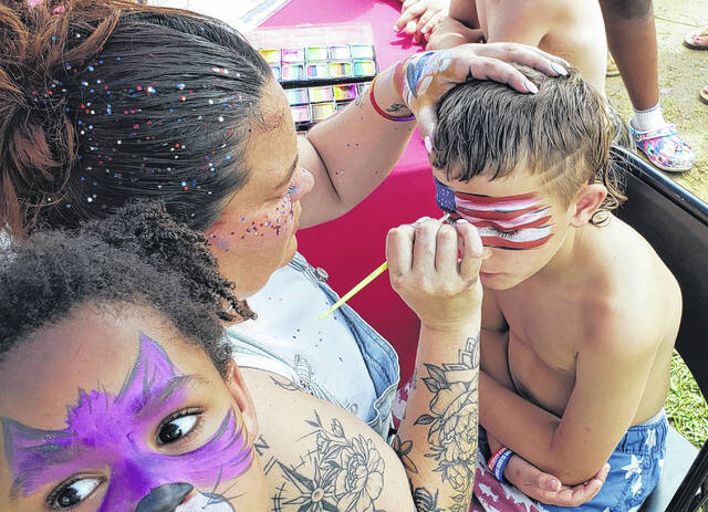 A boy gets his face painted at Clarktons Memorial Day festivities.
Sonny Jones / Bladen Journal