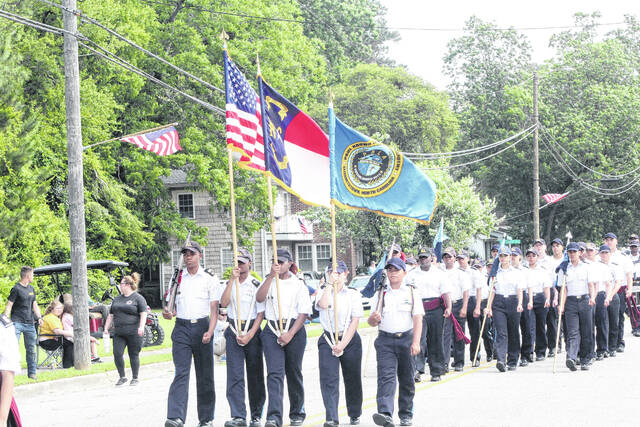 Paul R. Brown Leadership Academy cadets march in the Memorial Day parade in Clarkton.
Sonny Jones / Bladen Journal