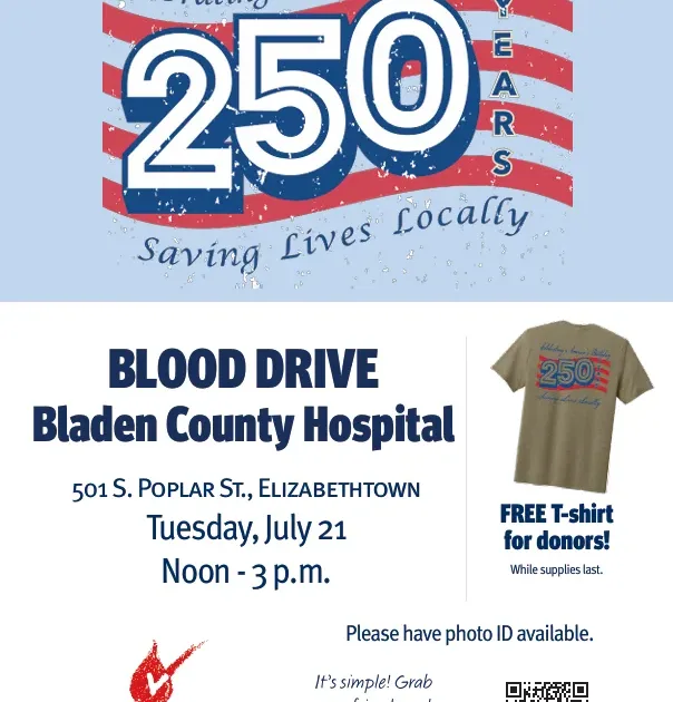 Bladen Hospital blood drive July 21